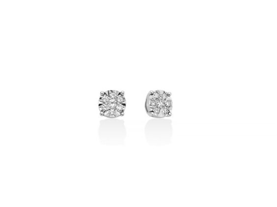 Earrings Miluna Woman in White Gold Diamante ERD3366 - ERD3366